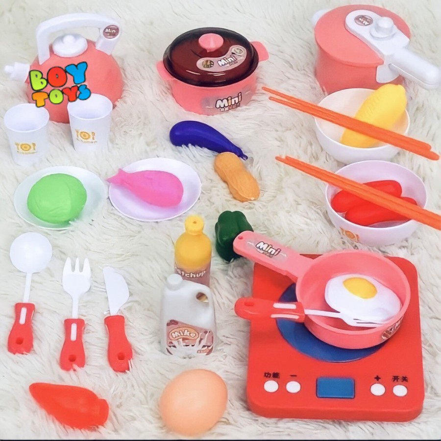 Bộ đồ chơi nấu ăn 36 món màu hồng PLAY HOUSE đáng yêu cho bé