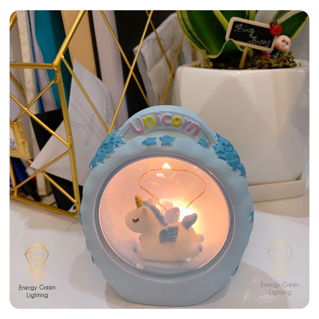 Đèn ngủ Energy Green Lighting trang trí hình kỳ lân - ngựa unicorn dễ thương - căn phòng vintage giá rẻ siêu tiết kiệm