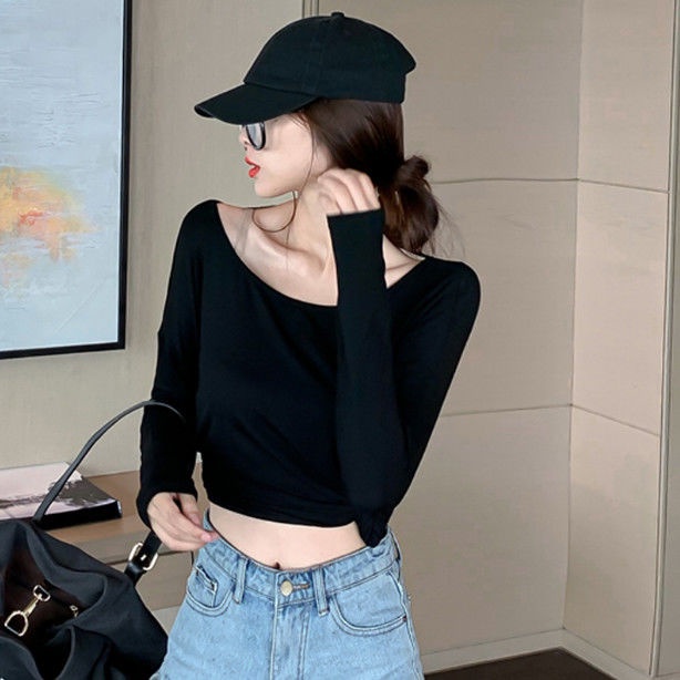 Áo thun nữ COZOKC dài tay hở lưng quyến rũ