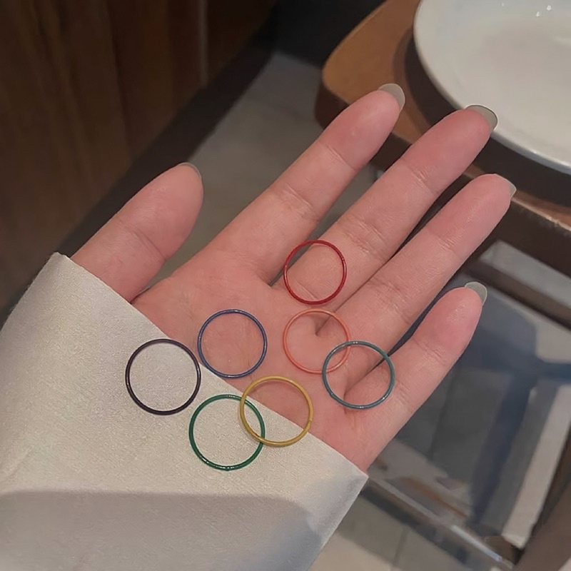 Set Nhẫn Màu Trơn - NHAN1080