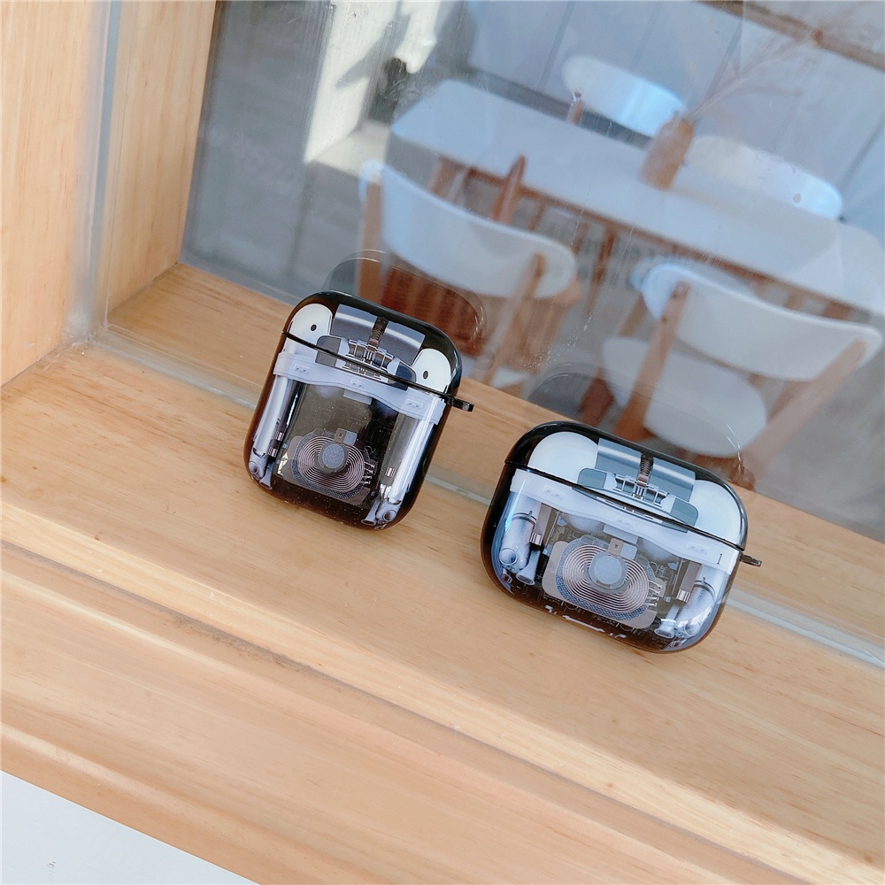 Ốp Bảo Vệ Hộp Đựng Tai Nghe AirPods Pro 3 / 2 Họa Tiết Cấu Trúc Cơ Khí Độc Đáo