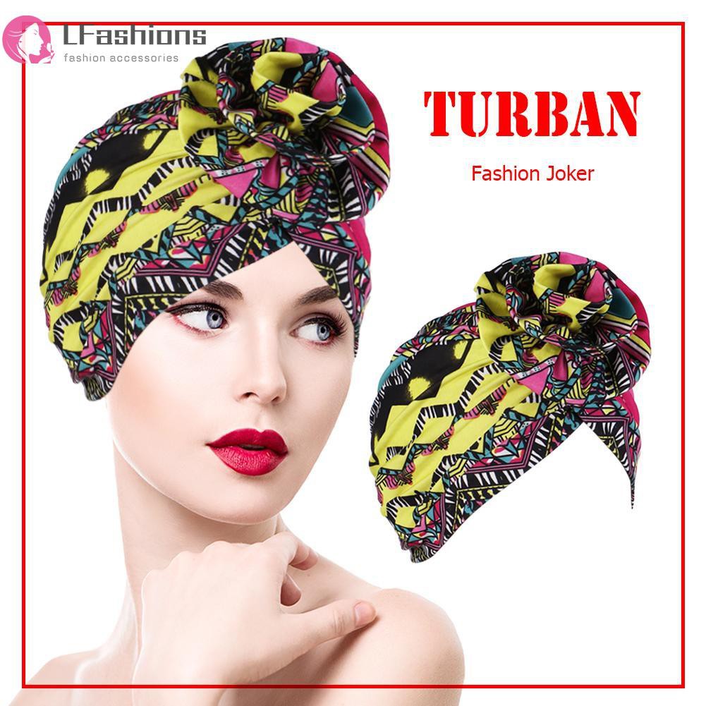 Mũ Turban Trùm Đầu Hoạ Tiết Hoa Phong Cách Bohomian