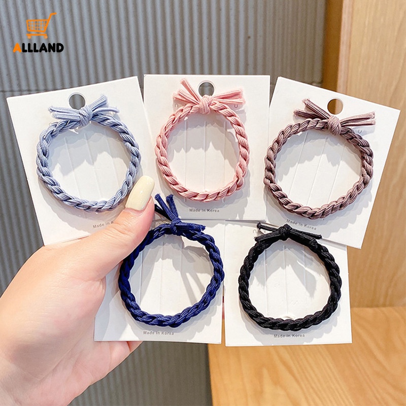 Dây Buộc Tóc Co Giãn Đính Đá Và Ngọc Trai Nhân Tạo Hoạt Hình Thời Trang 8 Phong Cách Hàn Quốc