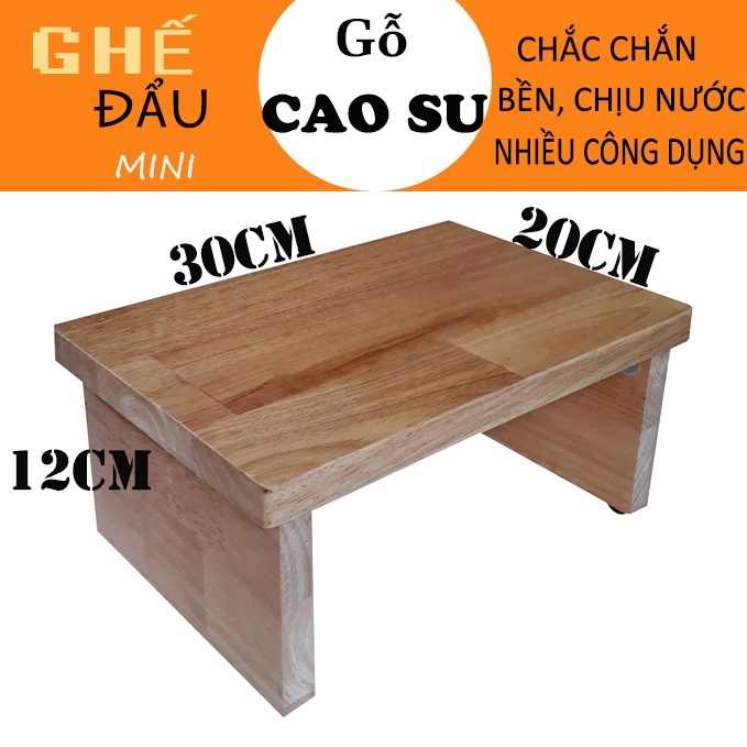 Ghế đẩu cao 12cm, ngồi làm hàng, giặt đồ, làm nội trợ bằng gỗ bền đẹp chắc chắn