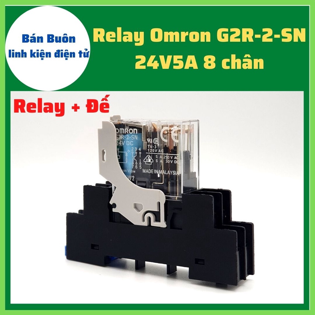 Relay 24V 8 chân, role 24V G2R-2-SN, IDEC