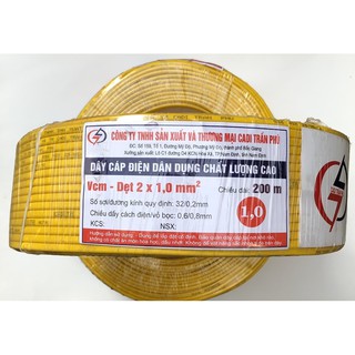 Dây điện Trần Phú các loại 2x0,75; 2x1; 2x2,5; 2x4