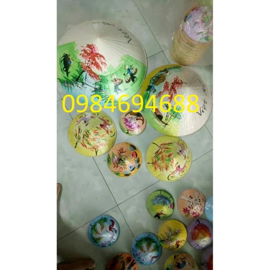 Nón lá vẽ size nhỏ trang trí giá rẻ
