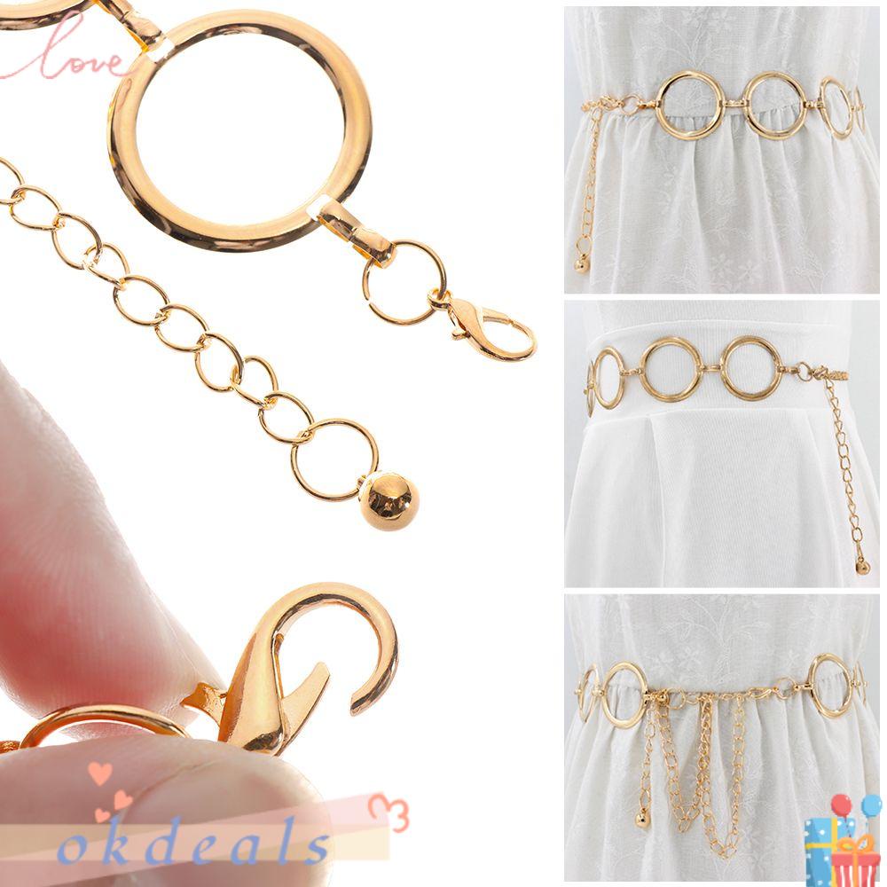 Thắt Lưng Dây Xích Bằng Kim Loại Thanh Lịch Cho Nữ