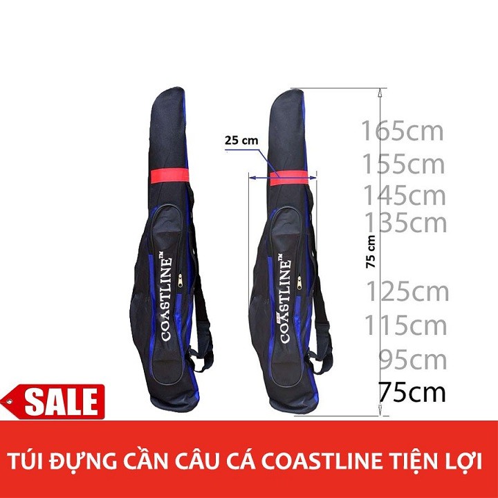 Túi đựng cần câu cá giá rẻ Coastline nhiều size, bao đựng cần câu cá đơn cần tay cần câu máy 2 khúc siêu bền