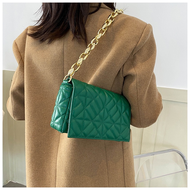 Túi đeo vai/ dưới cánh tay Ielgy thời trang đơn giản dày dặn phối xích