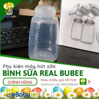 Bình trữ sữa máy hút sữa Real Bubee - hàng CHÍNH HÃNG, hàng CAO CẤP, dùng được cho các dofngbasnh của Real Bubee