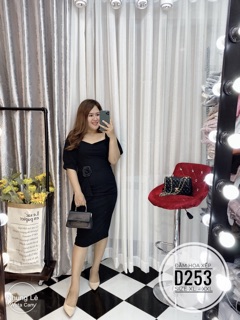 Bigsize Đầm hoa xếp D253
