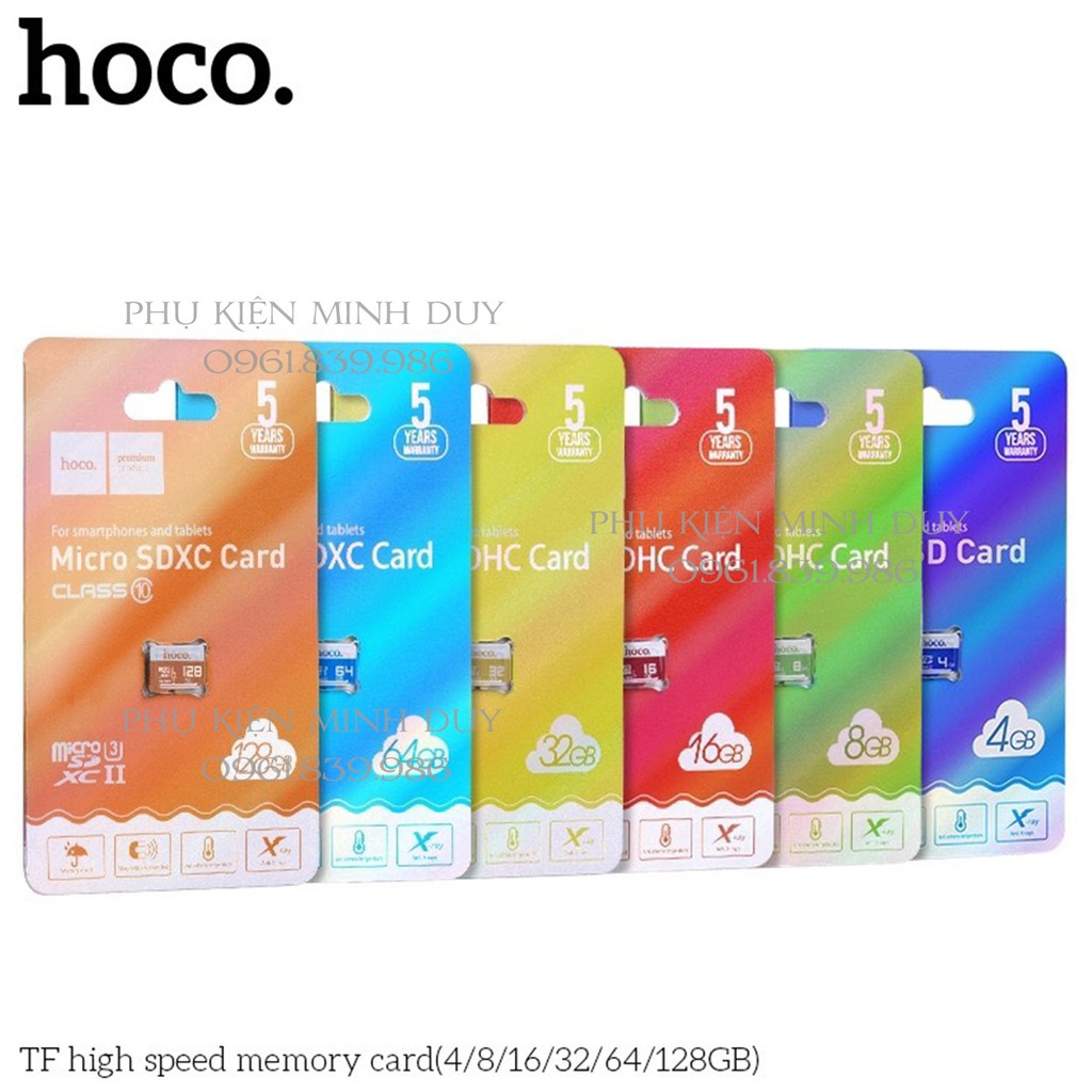 Thẻ nhớ Hoco tốc độ cao Class 10 dung lượng 4/8/16/32/64/128Gb (Bảo hành chính hãng 5 năm) | BigBuy360 - bigbuy360.vn
