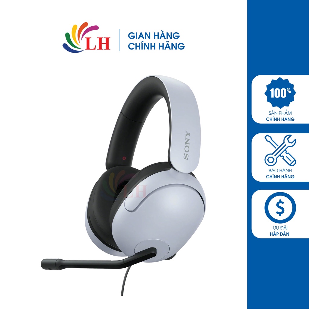 Tai nghe chụp tai có dây Gaming Sony INZONE H3 MDR-G300 - Hàng chính hãng - Âm thanh vòm 7.1, 360 Spatial Sound
