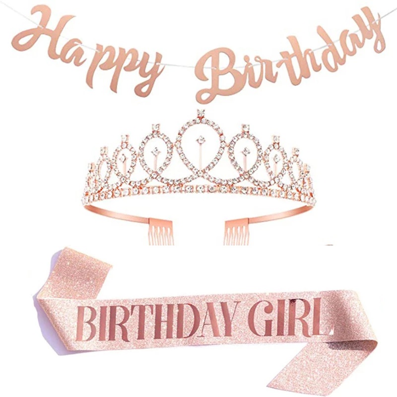 Dây Ruy Băng Thắt Lưng Hình Vương Miện Đính Đá Lấp Lánh Thời Trang