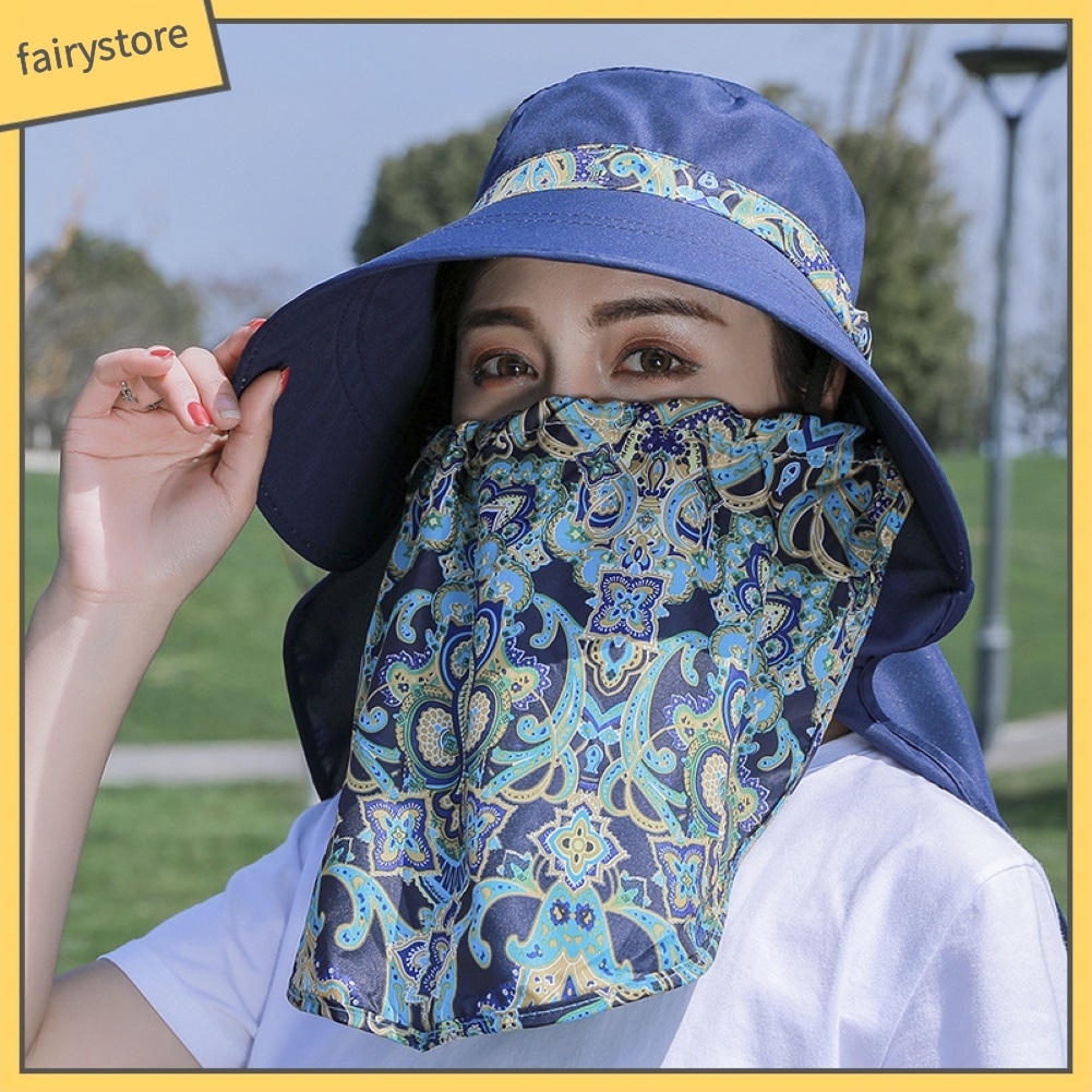 Mũ Rộng Vành Phối Hoa Chống Tia Uv Cho Nữ