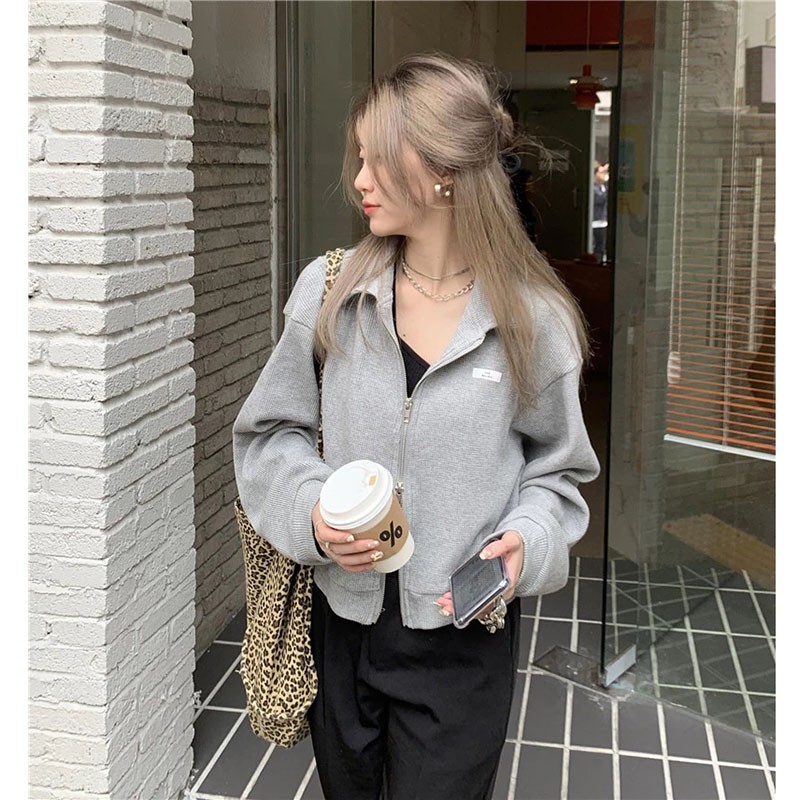 Áo Khoác Dáng Croptop Khóa 2 Đầu M880-1-Teen 888