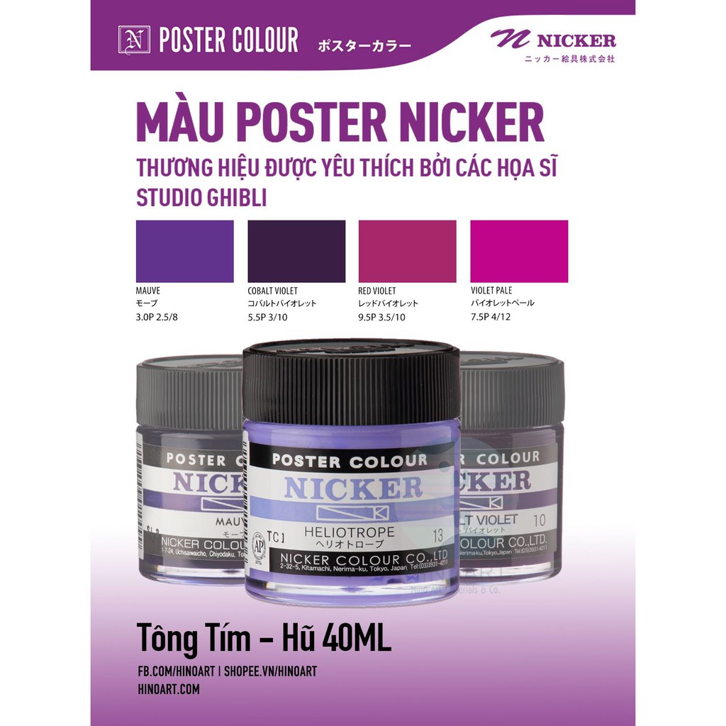 Tông tím màu Poster Nicker hũ 40ml - lẻ