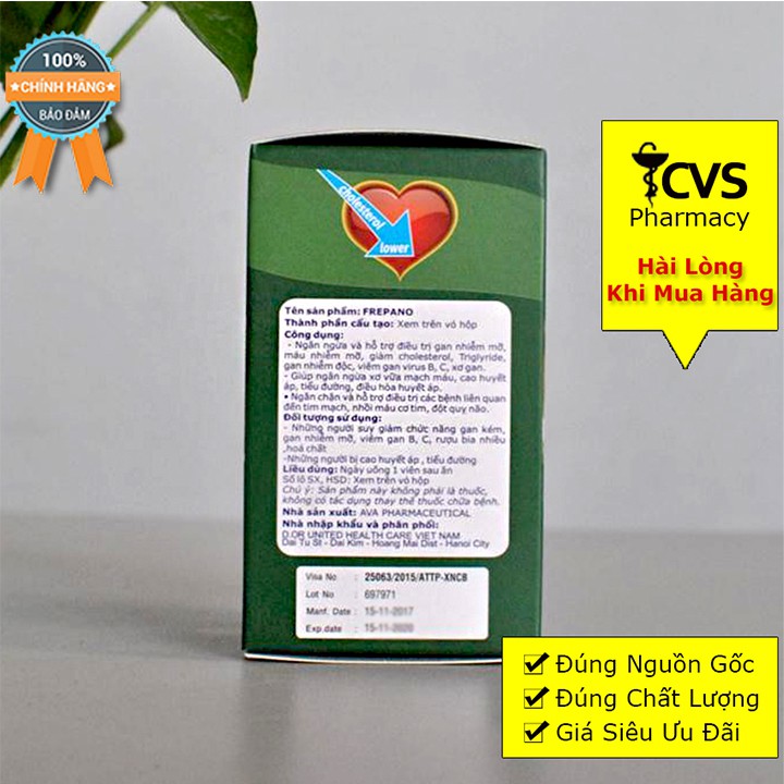 Bổ Gan Frepano Liver Rescue - Ngăn Ngừa &amp; Hỗ Trợ Gan Nhiễm Mỡ &amp; Các Vấn Đề Về Tim Mạch