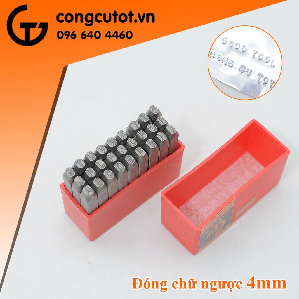 Bộ đóng chữ ngược TOP 4mm