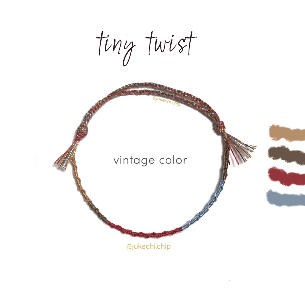 Vòng tay sợi mảnh  handmade Tiny Twist