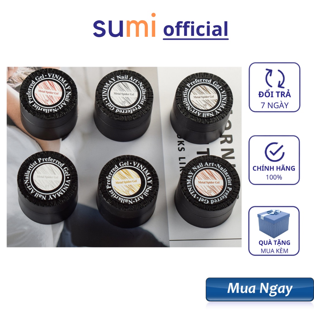 Gel nhện nhũ vinimay chính hãng lẻ màu