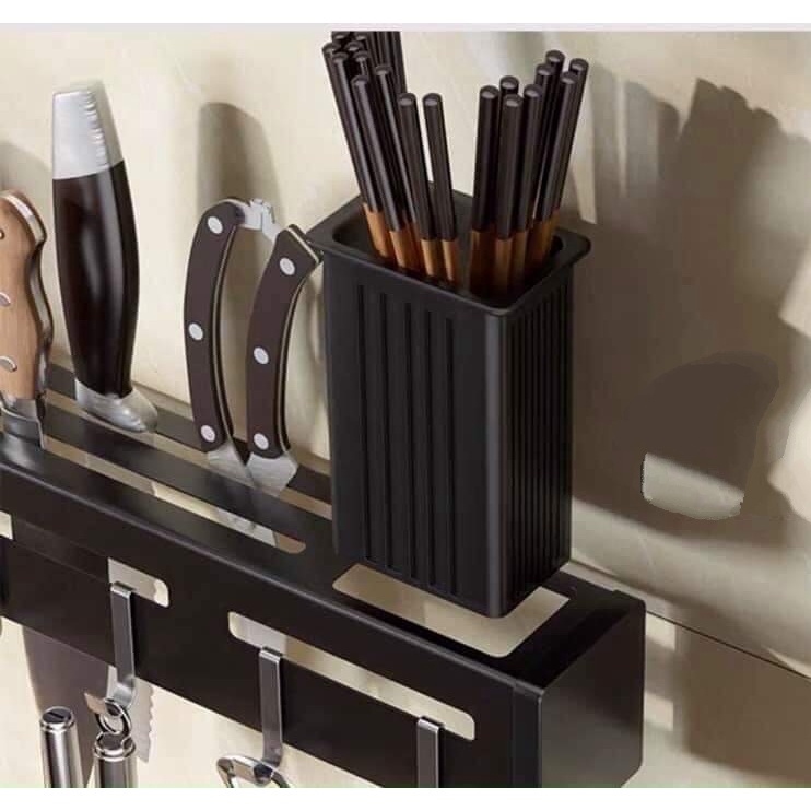 Giá Cài Dao Inox Sơn Tĩnh Điện - Kệ Để Dao Thớt, Treo Đồ Nhà Bếp Inox Dán Tường Gọn Nhẹ