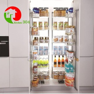Kệ để đồ khô tủ bếp liên hoàn 12 ngăn 6 tầng inox 304 - bảo hành inox trọn đời