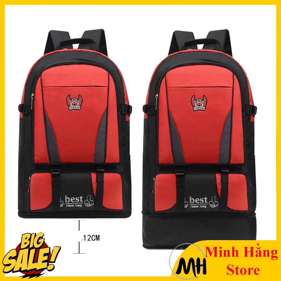 [MỞ RỘNG ĐÁY] Ba Lô hành trang 56L Quân Đội Vải Oxford Ngoài Trời 2022, Balo Leo Núi Thể Thao Du Lịch dã ngoại Cắm Trại