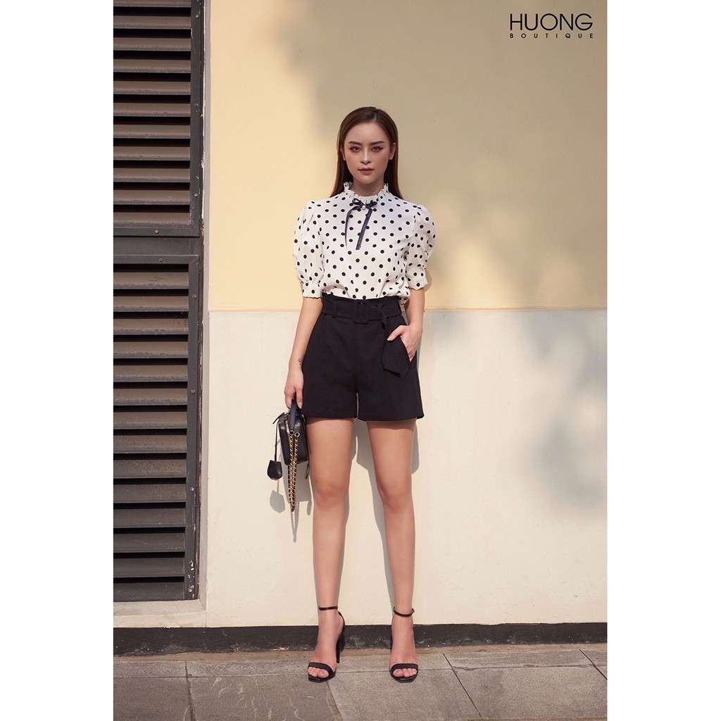 Quần short ống rộng đai rời nữ HB HUONGBOUTIQUE HBQS4