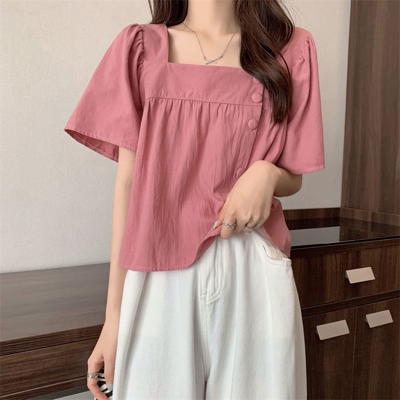 Áo NgắN Tay Cổ Vuông Xinh XắN Cho Nữ JL-TX-416