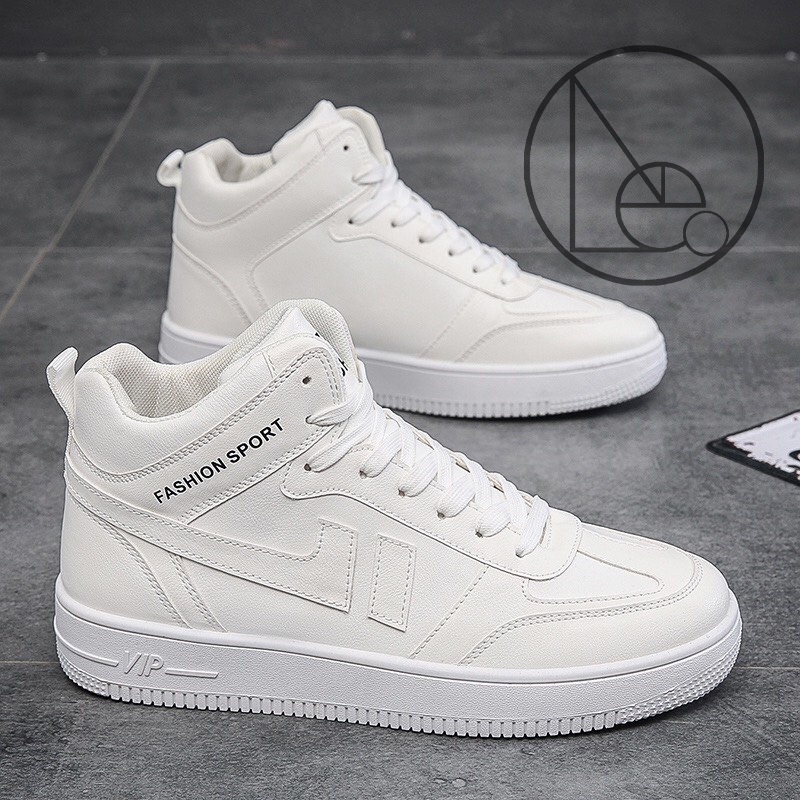 Giày thể thao cao cổ nam Fashionn Sport màu trắng cực đẹp