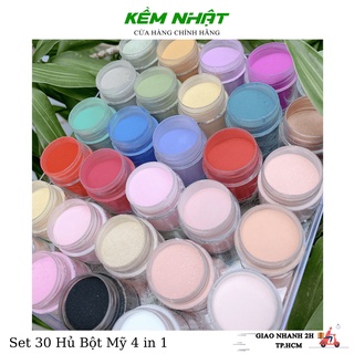 Set 30 Hủ Bột Làm Nail Mỹ 4 in 1 ( Nhúng, Đắp, Làm Hoa, Ombre ) - Mỗi Hủ 10gram