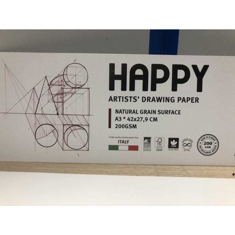 GIẤY VẼ HAPPY A3(ĐL200/300gsm)