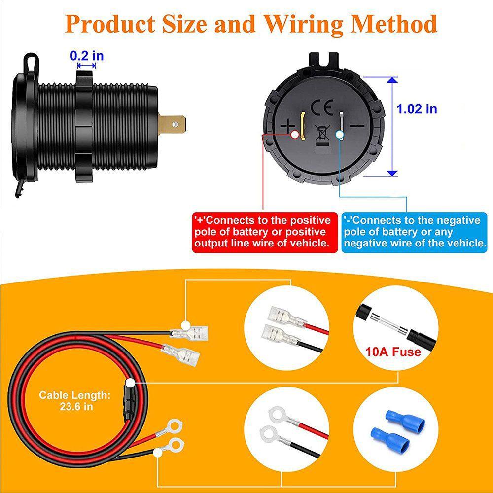 Tẩu Sạc PD + QC3.0 30W Cổng USB Type C Cho Xe Ô Tô