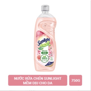 Nước rửa chén Sunlight mềm dịu cho da chai 750g