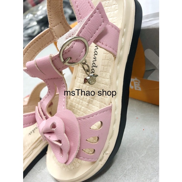 Giày Sandal, giày quai hậu bé gái từ 5-8 tuổi màu hồng H.03