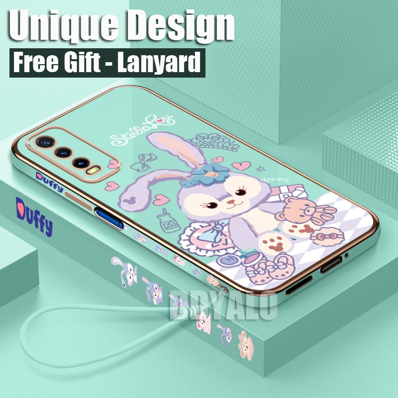 (Dây buộc miễn phí) Ốp Điện Thoại Hình Thỏ Cho Vivo Y20 Y20S Y12S Y20Sg Y50 Y30 Y30I Y19 Y17 Y12 Y15 Y12I Y11 Y95 Y93 Y91 Y91C Y1S Y81