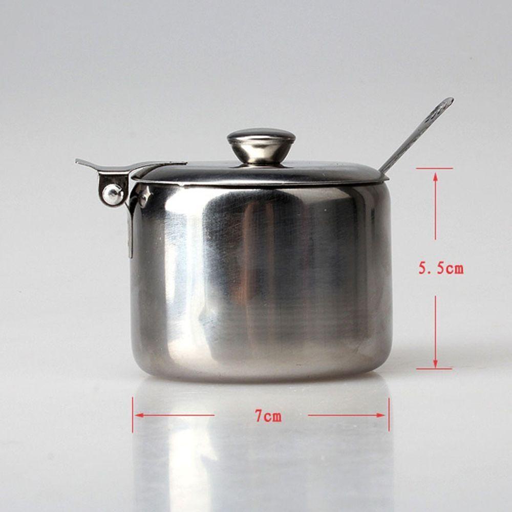 Hộp Đựng Gia Vị Bằng Thép Không Gỉ Có Nắp Và Muỗng Không Từ Tính