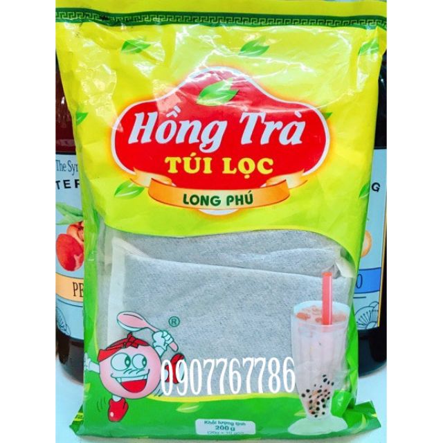 Hồng trà túi lọc Long phú 200gram