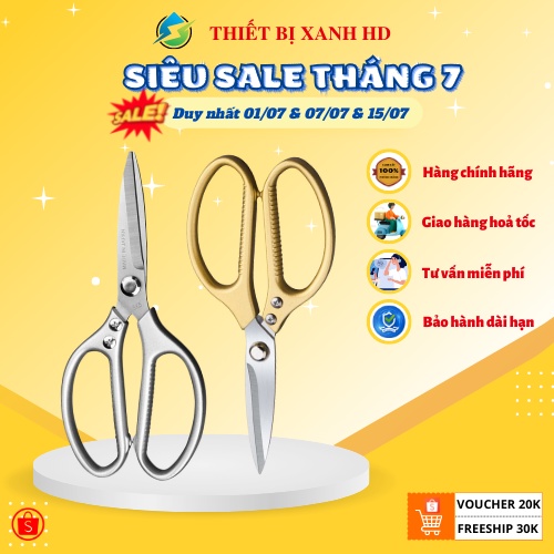 Kéo SK5 Nhật Bản Đa Năng Cán Kim Loại, Làm Bếp, Cắt Tỉa Cây Cảnh, ...Hàng Nhật Bản Siêu Bền, Dày Dặn