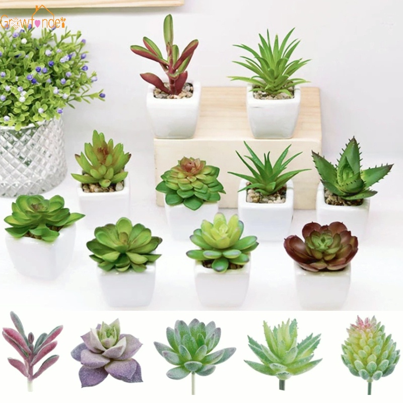 1 Chậu Cây Bonsai Giả Mini Dễ Thương Trang Trí Bàn Làm Việc/Văn Phòng