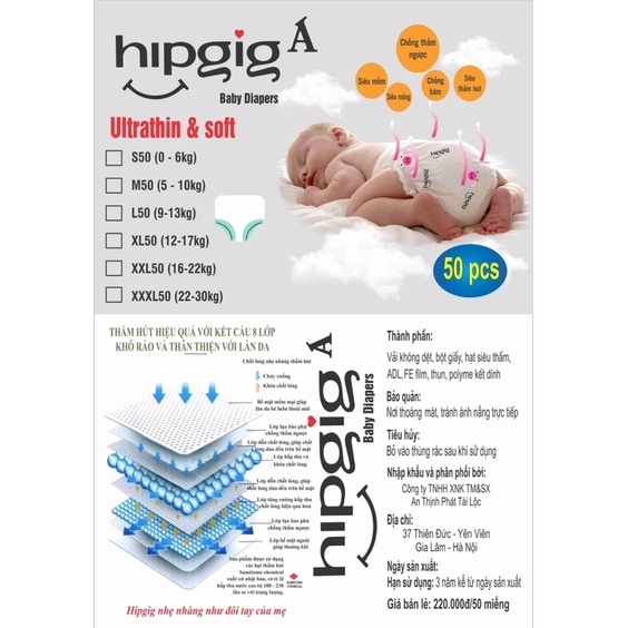 300 cái tem Hipgig A và Home Baby