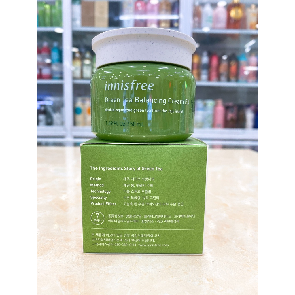 Kem Dưỡng Da Trà Xanh Innisfree Green Tea Balancing Cream EX 50ml Mẫu Mới