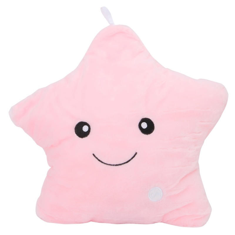 Gối Nhồi Bông Hình Ngôi Sao Có Đèn LED Phát Sáng Dành Cho Bé