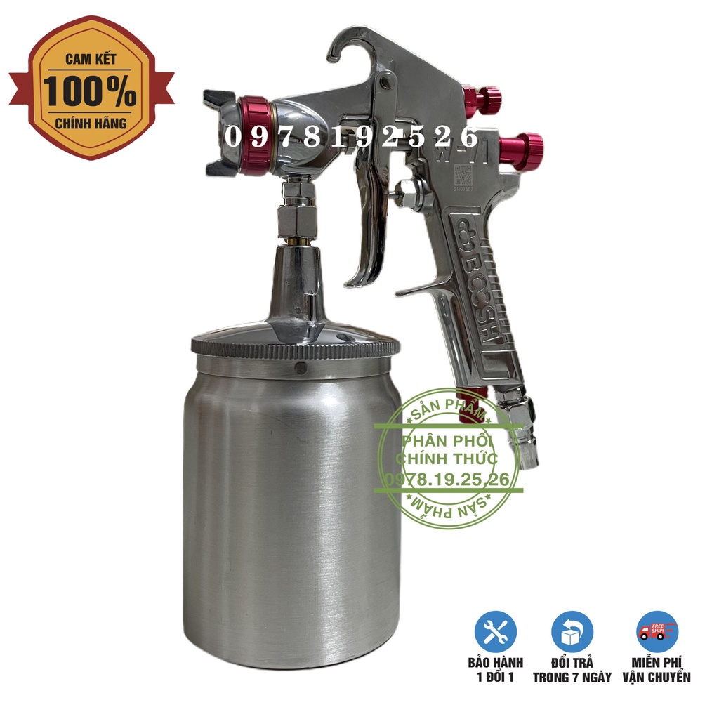 Súng Phun Sơn BOCSH Ư71 -  Bình Dưới - Đầu Phun 1.5