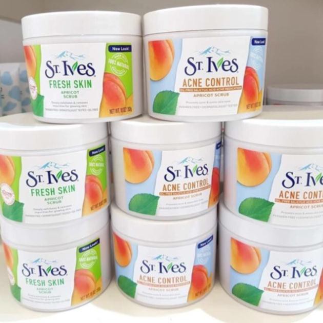 [ Mẫu mới] Tẩy Tế Bào Chết mặt và body ST.IVES Acne Control Apricot Scrub