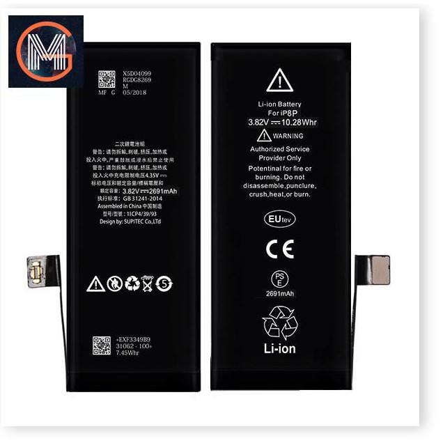 Pin iPhone EUtev chính hãng ( xuất khẩu EU) - Pin iPhone 4S/5/5S/SE/6/6S/6plus/6splus/7/7plus/8/8plus/X - hỗ trợ thay (h