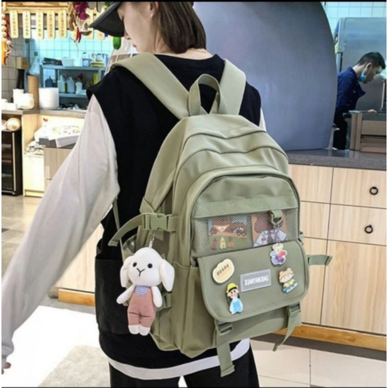 Balo ulzzang đi học chống thấm nước - NẮP