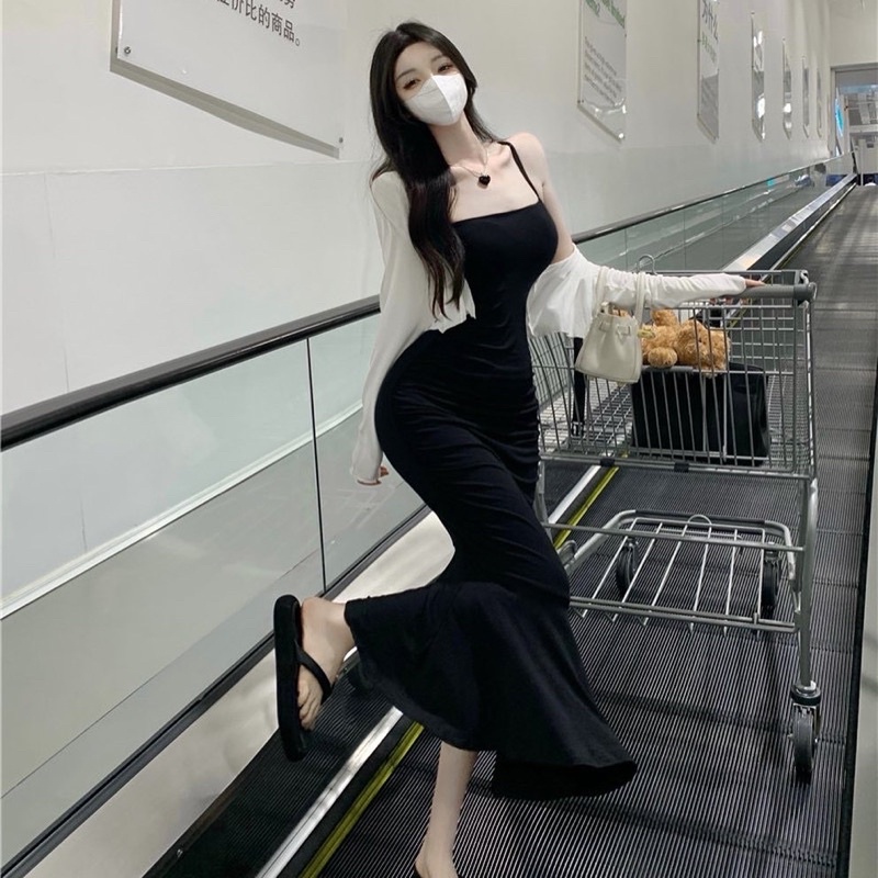 SET KHOÁC MỎNG MIX VÁY ĐUÔI CÁ 2S SEXY PHONG CÁCH ULLZANG GIRL